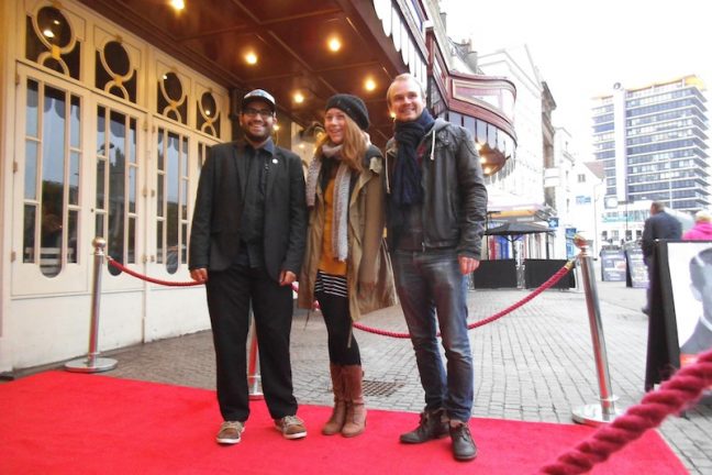 Cary Grant Film Challenge 2014 winner Rob Ayling on the red carpet